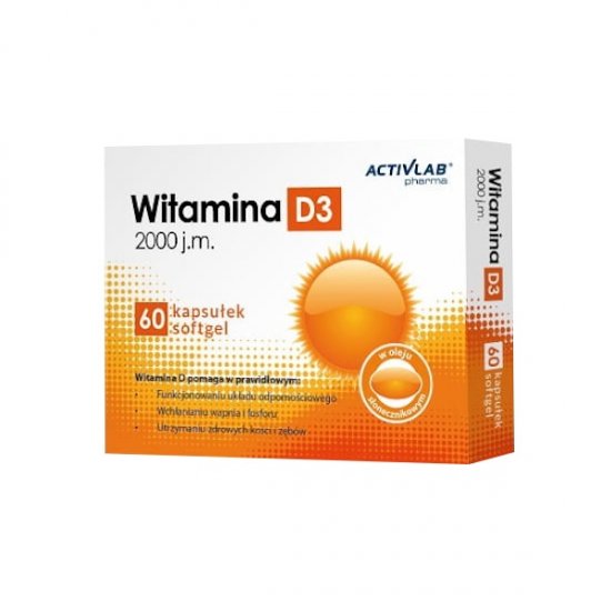 Vitamin D3 2000mg 60softgels (ACTIVLAB)