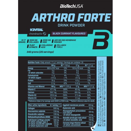 Arthro Forte Drink Powder 340g (BIOTECH USA)