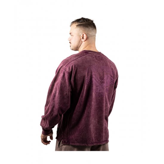 Legal Power Sweater Sweater Eagle "Stone Wash" 2477-866 Aubergine