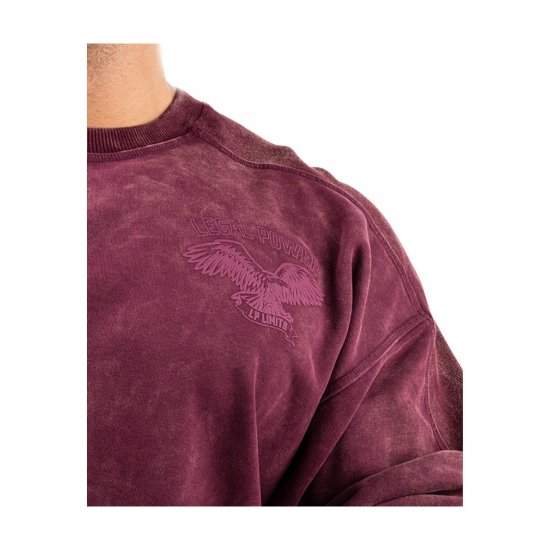 Legal Power Sweater Sweater Eagle "Stone Wash" 2477-866 Aubergine