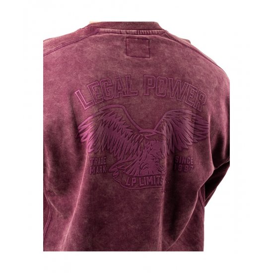 Legal Power Sweater Sweater Eagle "Stone Wash" 2477-866 Aubergine