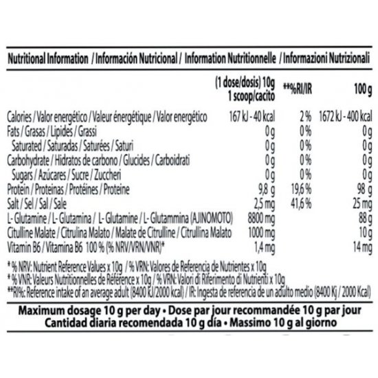 Glutamine Micronized 2.0 EVO Lemon (OXYGEN)