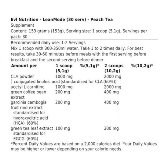 Lean Mode 153gr (EVL NUTRITION)