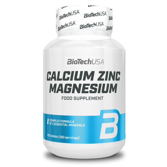 Calcium Zinc Magnesium 100tabs (BIOTECH USA)