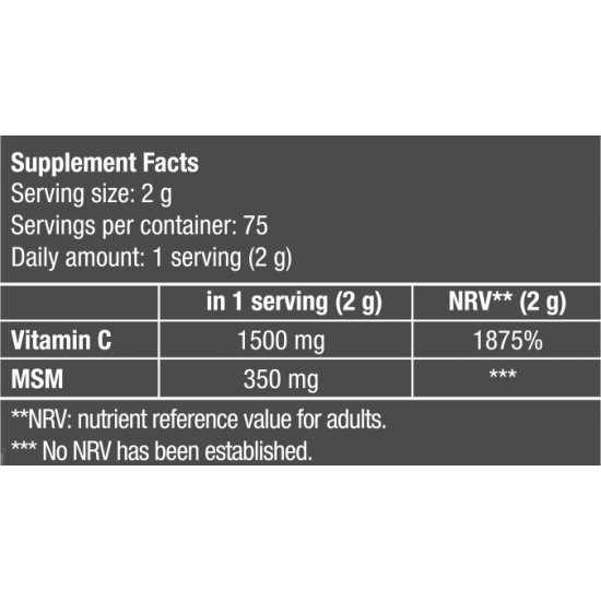 MSM + Vitamin C 150gr (BIOTECH USA)