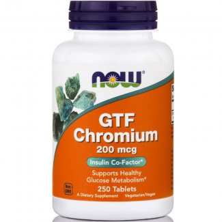 GTF Chromium 200mcg 250tabs (NOW FOODS) ΣΕΠΤΕΜΒΡΙΟΣ 2023