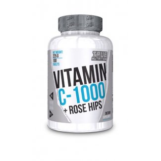 Vitamin C 1000 + Rosehips 100tabs (TRUE NUTRITION)
