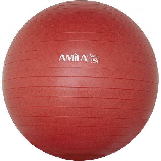 Μπάλα γυμναστικής AMILA GYMBALL 65cm Κόκκινη Bulk