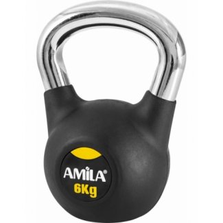 AMILA Kettlebell Rubber Cover Cr Handle 6Kg (44571)