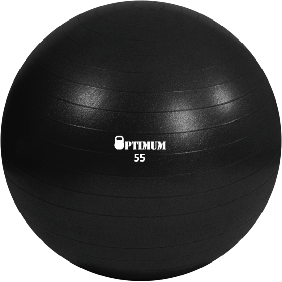 GYM BALL 55CM (BLACK) ANTI-BURST 900GR OPTIMUM