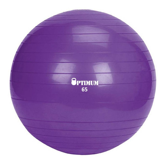 GYM BALL 65CM (ΜΟΒ) ANTI-BURST 1100GR OPTIMUM