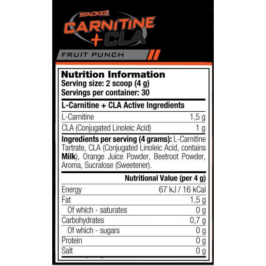 Carnitine + CLA 120g (Stacker)