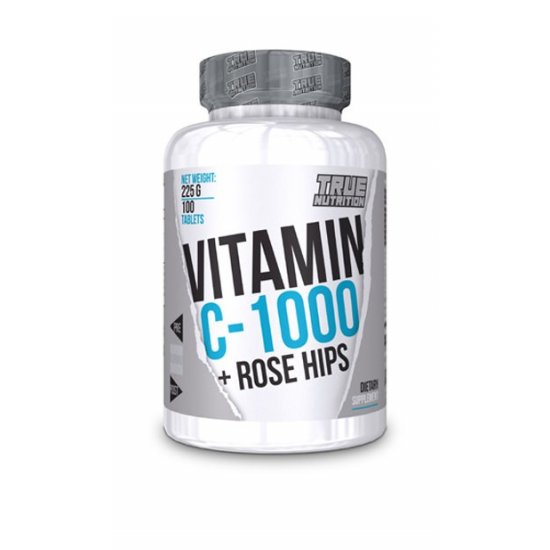 Vitamin C 1000 + Rosehips 100tabs (TRUE NUTRITION) ΝΟΕΜΒΡΙΟΣ 2024